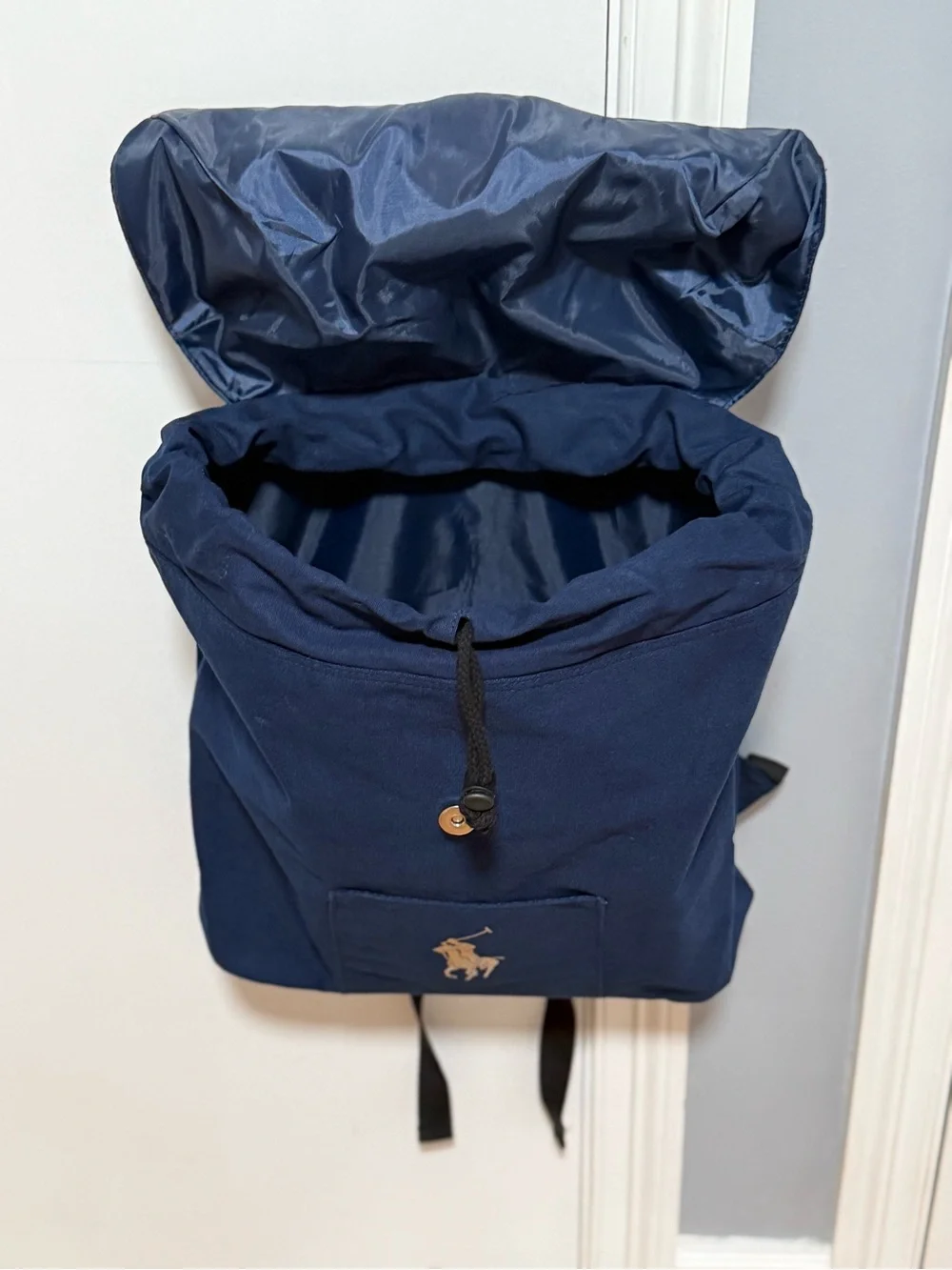 Navy Blue Ralph Lauren Fragrances Drawstring Backpack (NWOT) - Picture 9 of 13